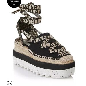 Stella McCartney Black Platform Espadrilles